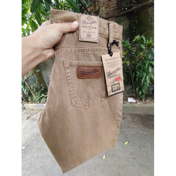 CELANA JEANS COWOK MODEL STANDAR REGULER CREM ABU COKLAT