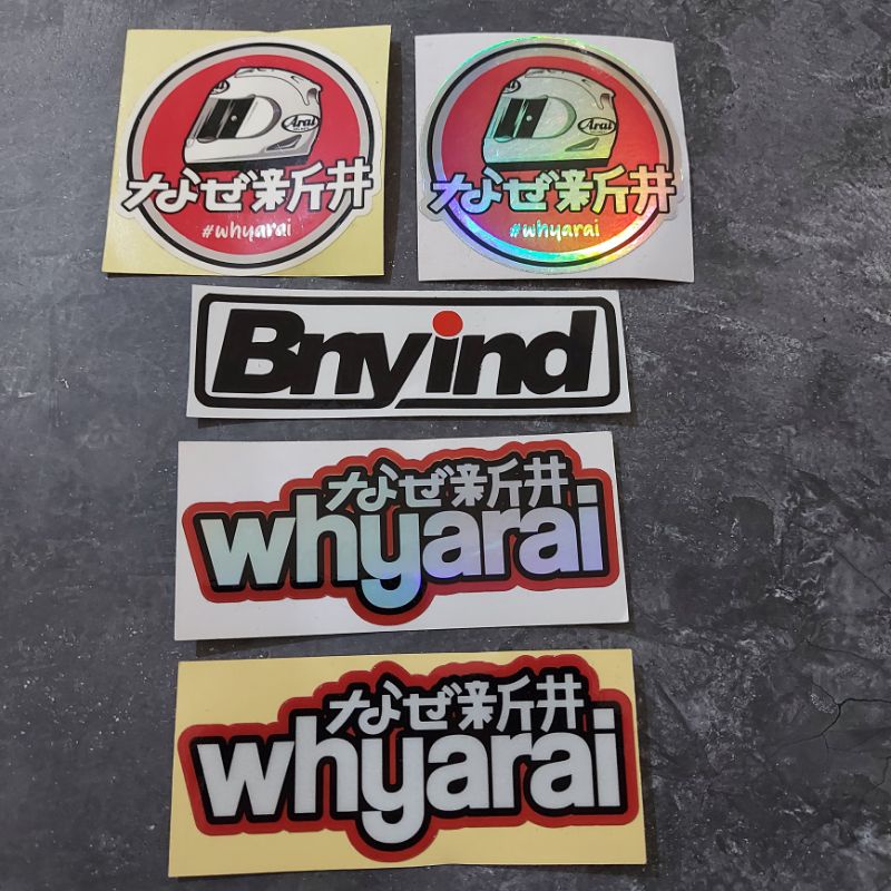 STICKER HELM WHYARAI PRINCUT