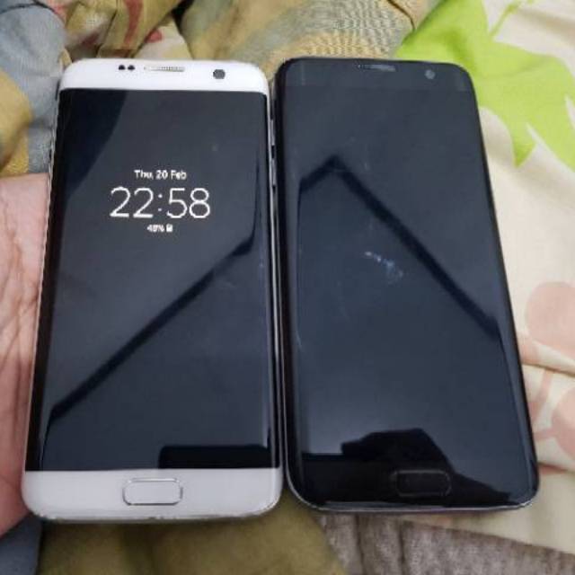 Samsung S7 edge Fullset second minus layar bergaris