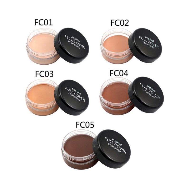 Original Popfeel Full Cover Concealer Cream Palette Tahan Air dan Tahan Lama - Concealer Waterproof Make Up Wajah