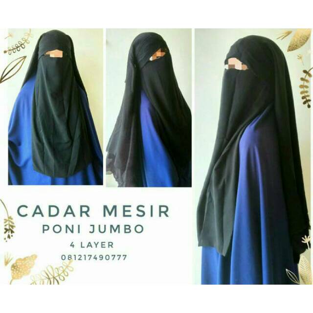 niqob Mesir poni jumbo cadar