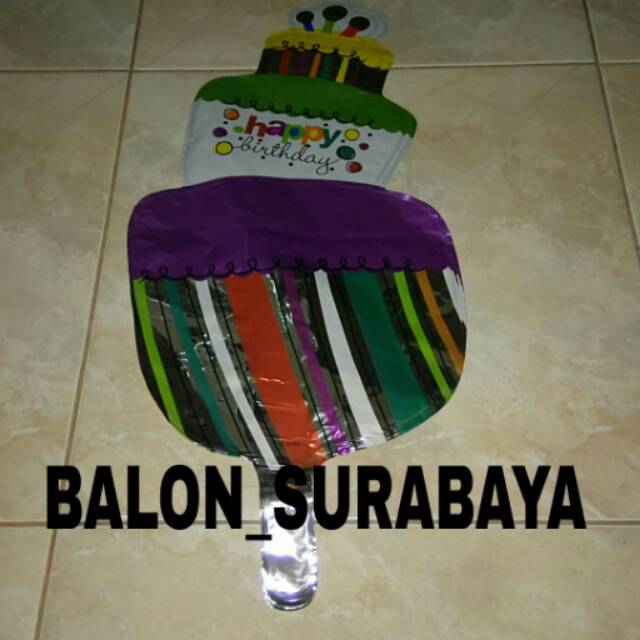 Balon Foil Kue Tart Miring Mini