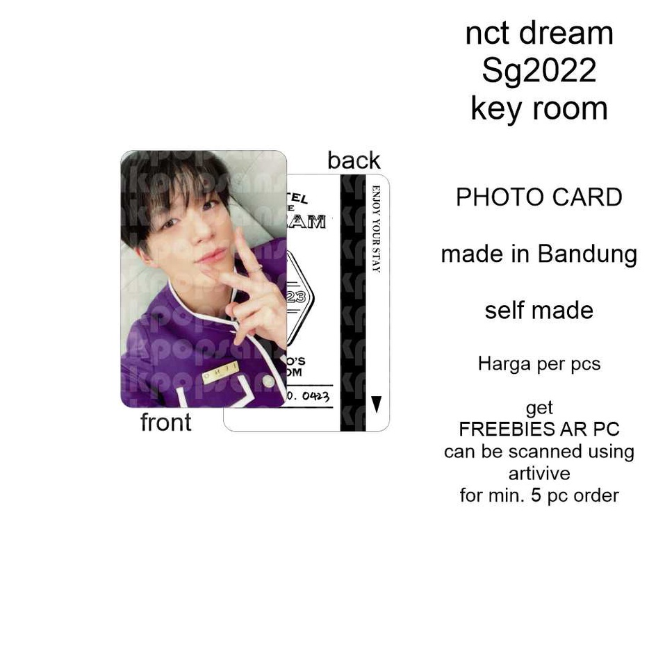 photocard nct dream dreamis keyroom hotel unoff