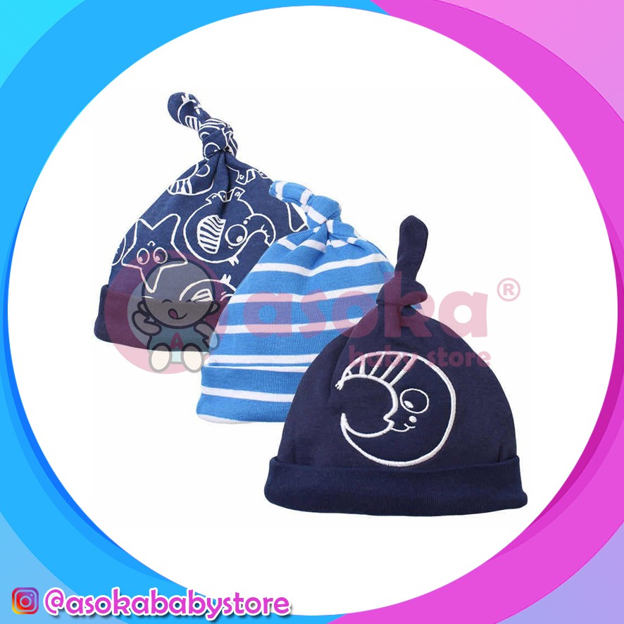 Topi Baby Isi 3 Kerucut Cowok ASOKA