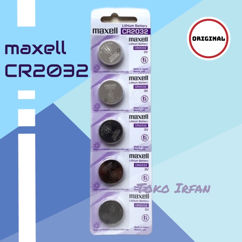 BATERAI MAXELL CR2032 ORIGINAL LITHIUM BATTERY 3 VOLT CR 2032 ASLI ORI