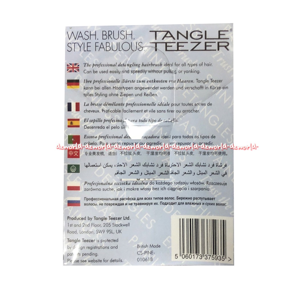 Tangle Teezer On The Go Detagling Hairbrushsmooth And Shine Styler Sisir Rambut Lipat