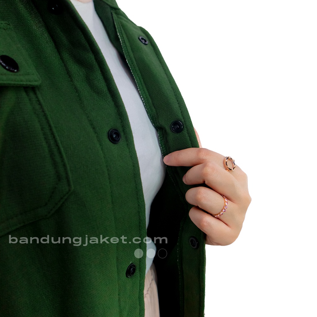 Trucker Jacket Sweater ARMY || Jaket Semi Parka Sweater