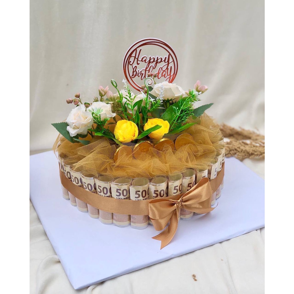 

Money cake / Kue uang / kado anniversary / hadiah ulang tahun money cake