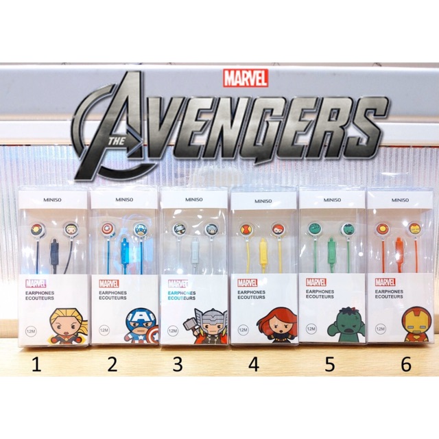 Earphone Marvel Miniso
