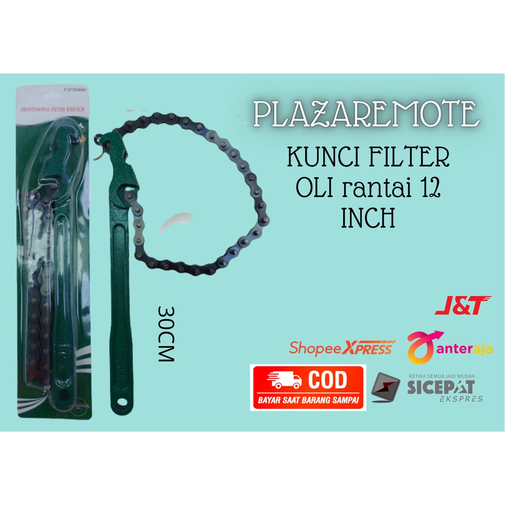 KUNCI FILTER OLI RANTAI 12&quot; chain rantai OIL FILTER WRENCH KUNCI SARINGAN OLI WRENCH 12 IN ALAT PASANG FILTER KUNCI OLI FILTER