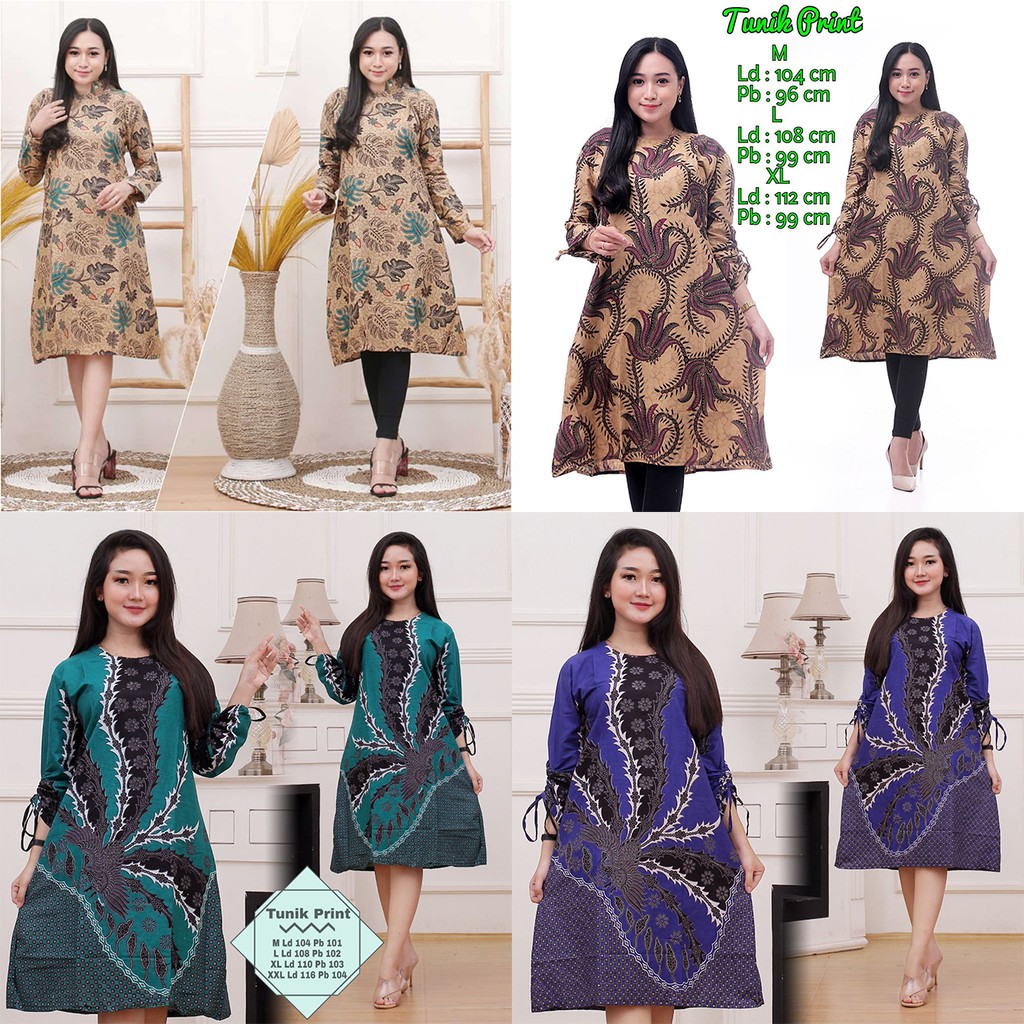 Long Tunik Batik Print