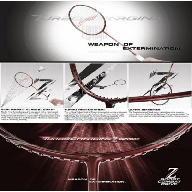 Raket Badminton Lining Turbocharging Z Boost/Combat/Drive