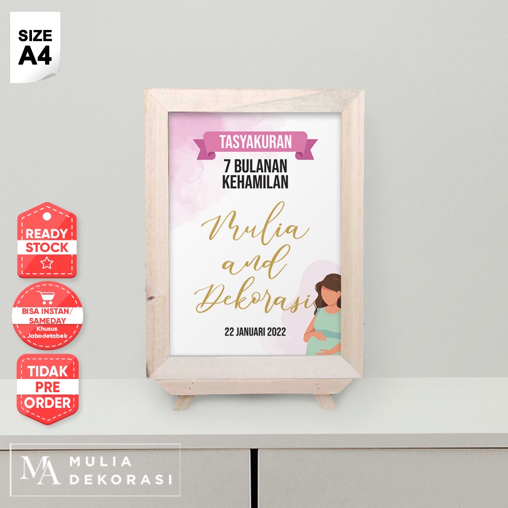 Template Gambar Papan Print Laser Ukuran A4 Lengkap Dengan Papan Custom 4 7 Bulan Khitan Aqiqah Syukuran