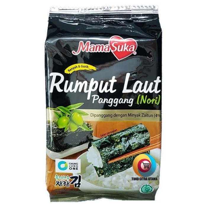 

Vs201Vv Mamasuka Rumput Laut Panggang Isi 4 (4,5 Gr / Pack) | Rumput Laut Dscscv
