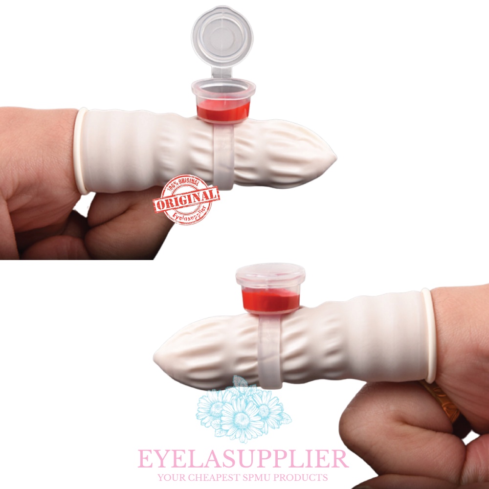 Ring Cup Wadah Tinta Lem Holder Tutup Sulam Alis Bibir Eyelash Extension Glue Cap Lid Tattoo Ink