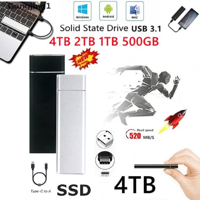 HARDISK EKSTERNAL SSD 1TB 2TB 500GB 4TB USB 3.1 DGR546546E