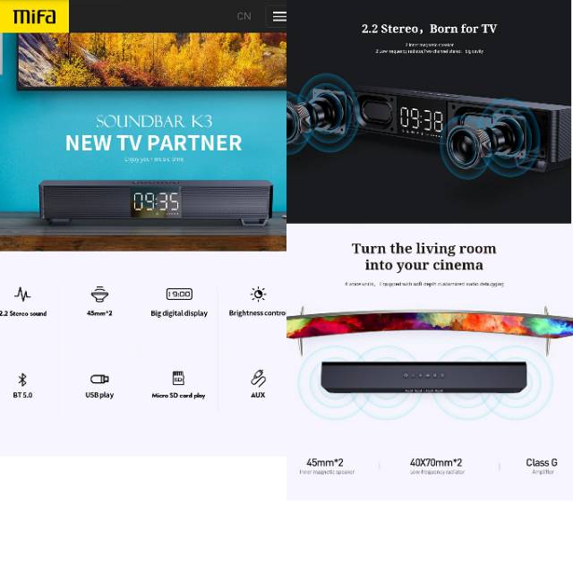 Mifa K3 Soundbar MiFa Soundbar K3 Bluetooth Speaker