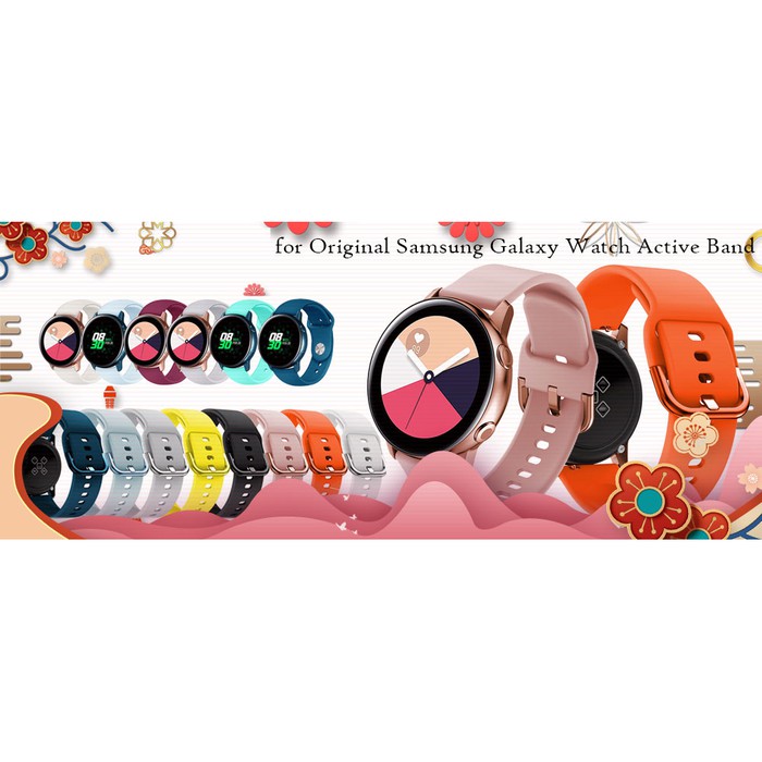 TBI Strap Silicon Samsung Galaxy Active Watch Smart 1 &amp; 2 2019 Tali Jam Tangan