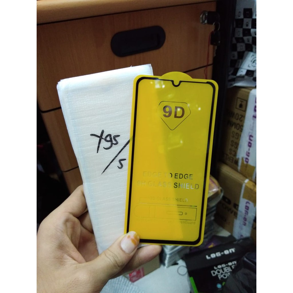 TEMPERED GLASS FULL LEM 5D 9D VIVO Y95 ANTI GORES KACA FULL LEM COVER