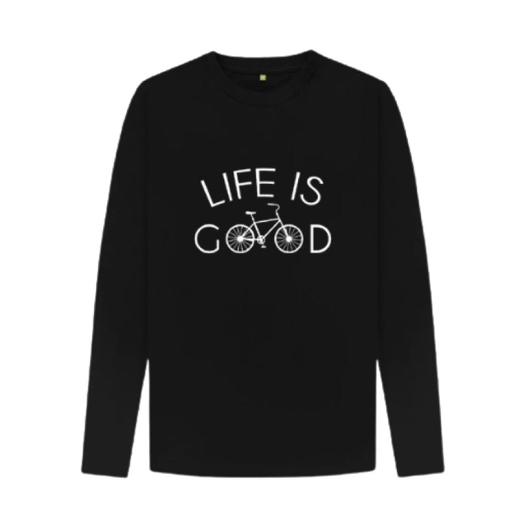 kaos lengan panjang LIFE IS GOOD