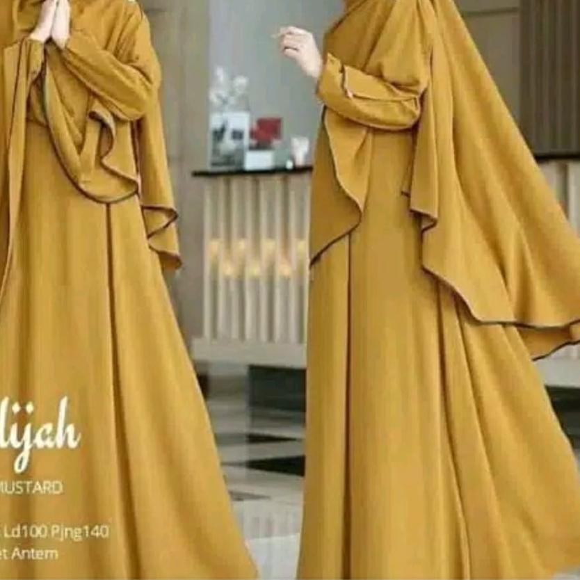 ◄ Setelan dress baju gamis syar'i hijab wanita muslim fashion muslim cewek Remaja dewasa kekinian 01