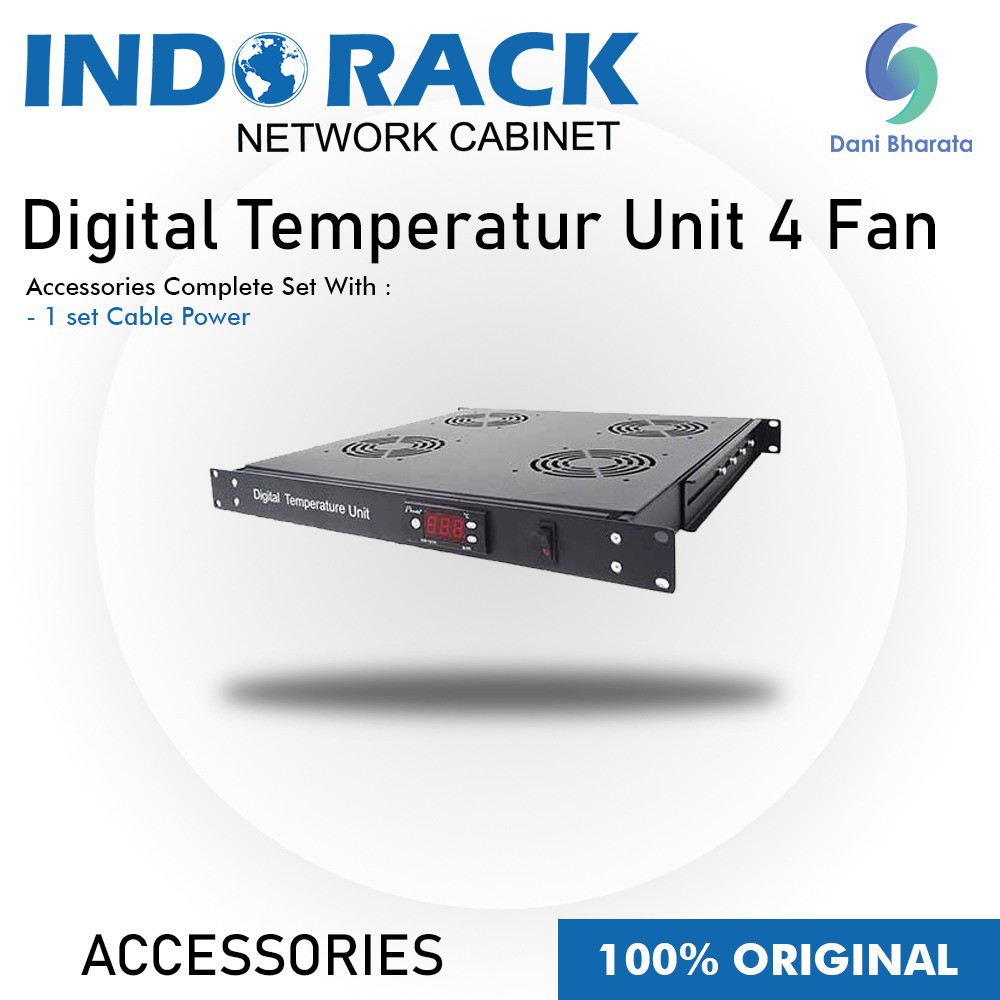 Indorack Accessories Digital Temperatur Unit 4 Fan For Rack Server