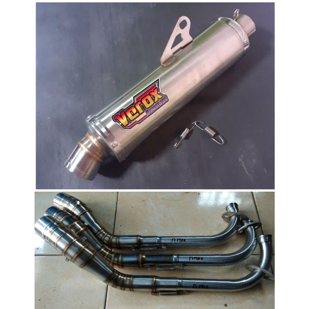 Knalpot racing Original VEROX VR7LONG SS Nmax new,old Aerox Pcx Beat Vario Mio Scoopy Not BEST3 WRX 