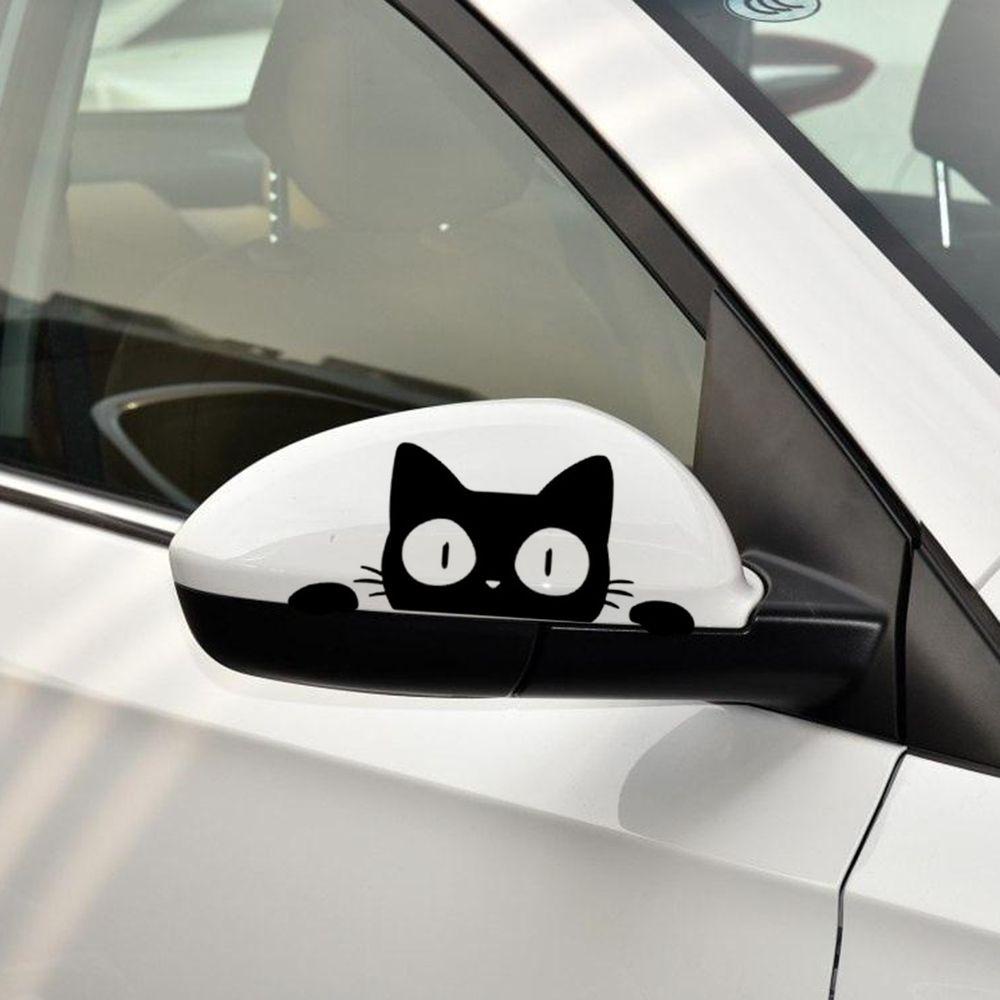 Populer Stiker Mobil 14CM * 6.2CM Styling Mobil Lucu Kejutan Kucing Mengintip