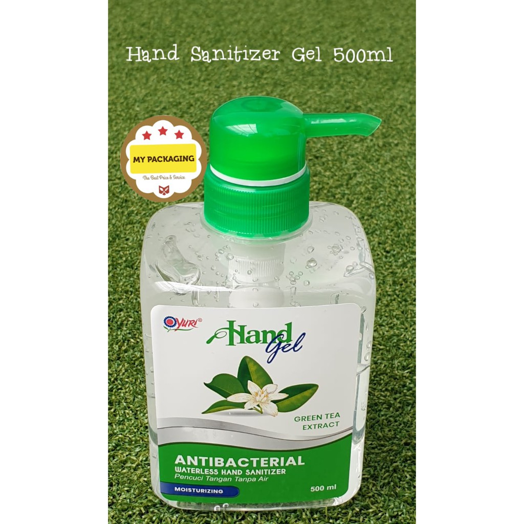 YURI Hand Sanitizer 500ml GEL Antibacterial Aroma Green Tea