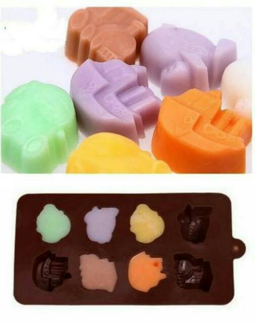 Cetakan coklat puding pesawat kapal transportasi silicone mold