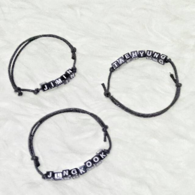 BUY 1 GET 1 (DAPAT DUA GELANG) GELANG NAMA BLACK MONOCHROME SERIES