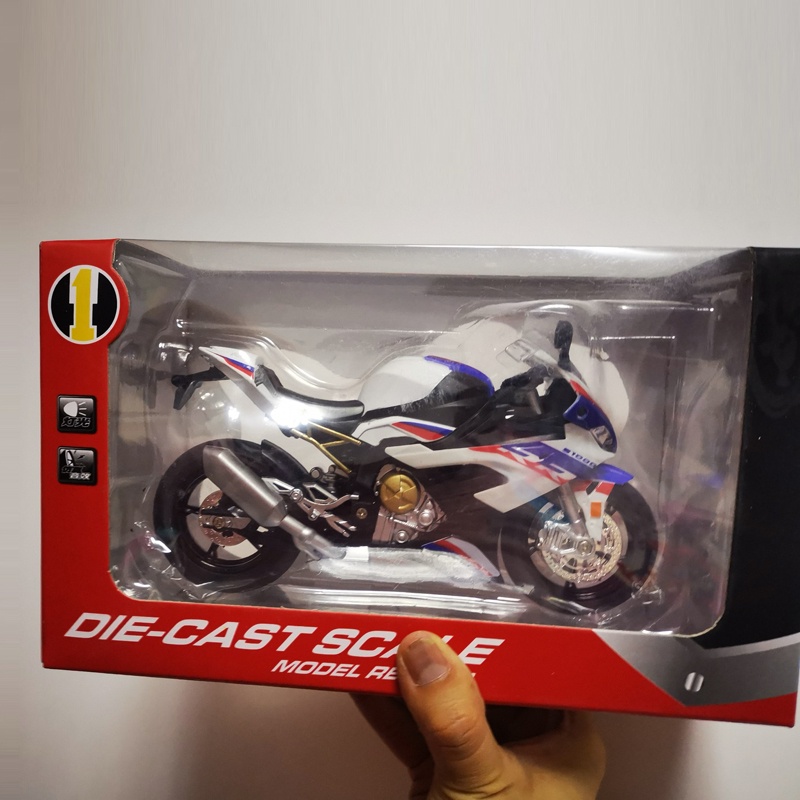 Miniatur Diecast Motor KALWASAKI H2R BMW S1000RR Skala 1 / 12 Bahan Alloy Untuk Koleksi