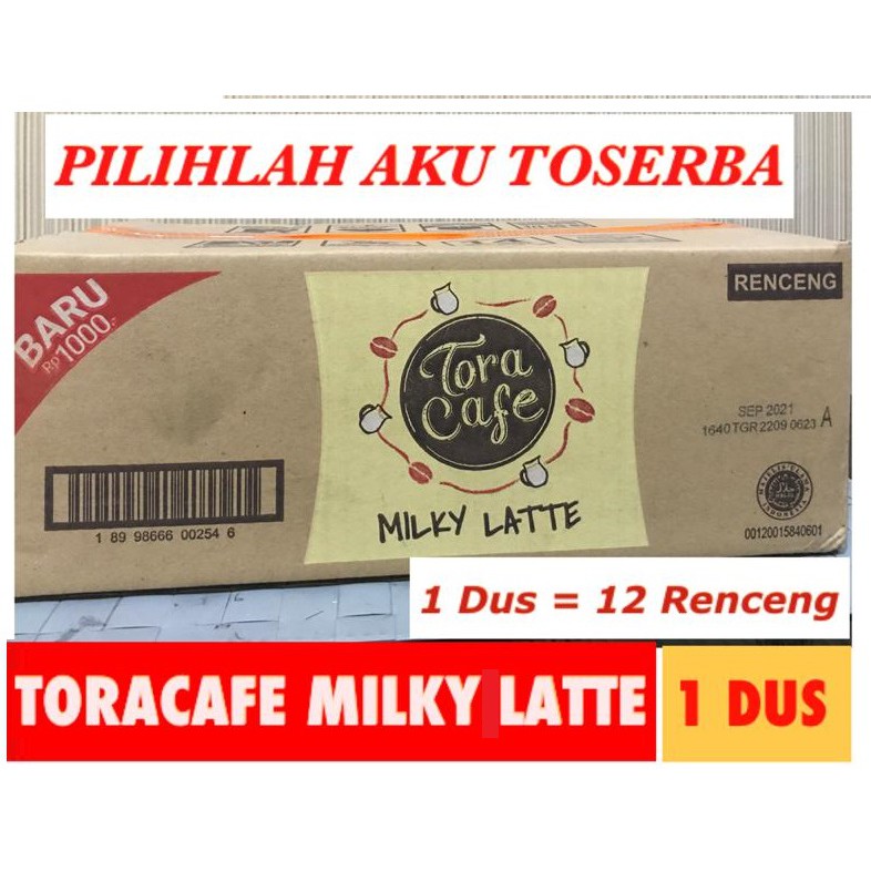 

Torabika Tora Cafe MILKY LATTE 22 gr x 10pcs (HARGA 1 DUS)