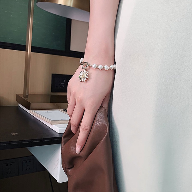 Gelang Tali Mutiara Dengan Liontin Lebah Bahan Zirkon Untuk Wanita