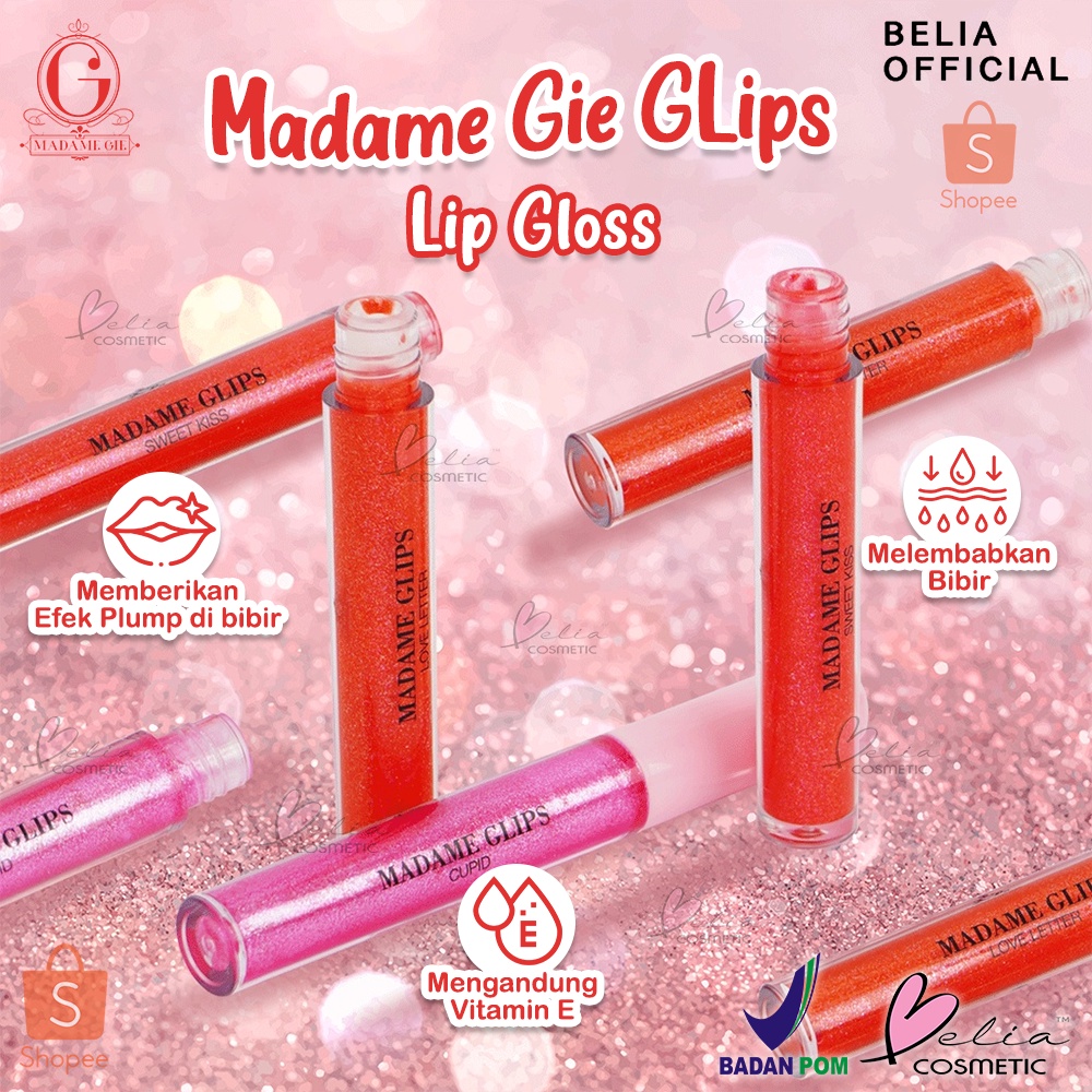 ❤BELIA❤ MADAME GIE Madame Glips - Make Up Lip Gloss | Lip Gloss (✔BPOM)