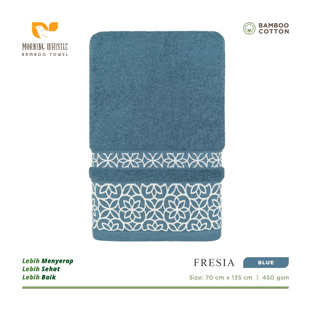 Terry Palmer Morning Whistle Bamboo Fresia Handuk Mandi Dewasa ukuran 70 x 135 cm