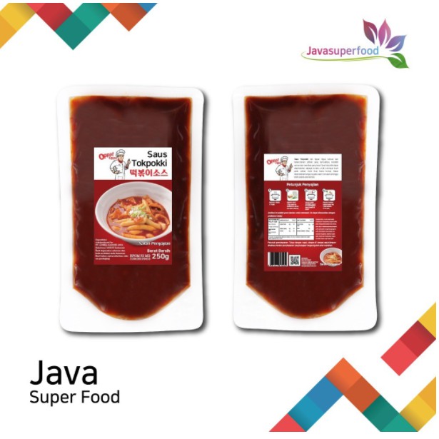 saus toppoki / tokpokki /tteok gochujang oppa oppa javasuperfood 250gr