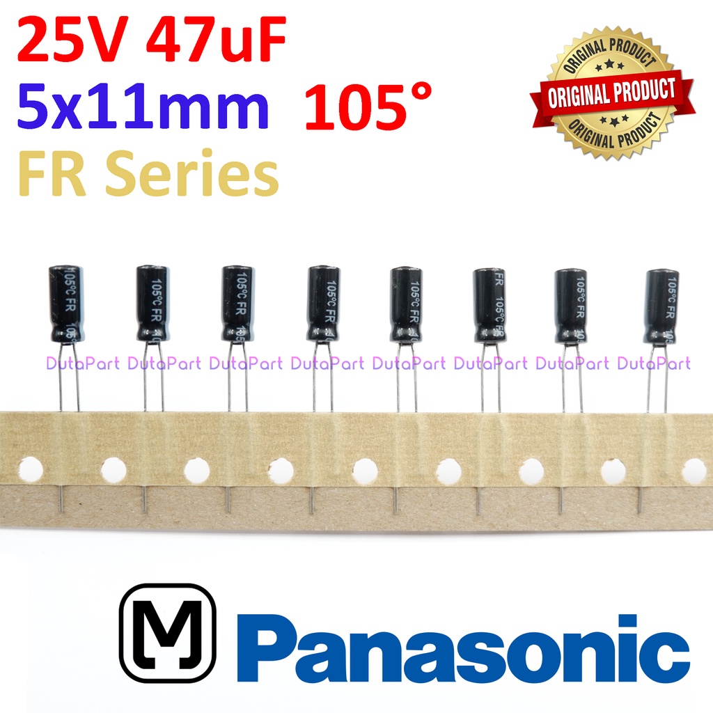 25V 47uF ORIGINAL PANASONIC FR Series Kapasitor Capasitor Elko Elco