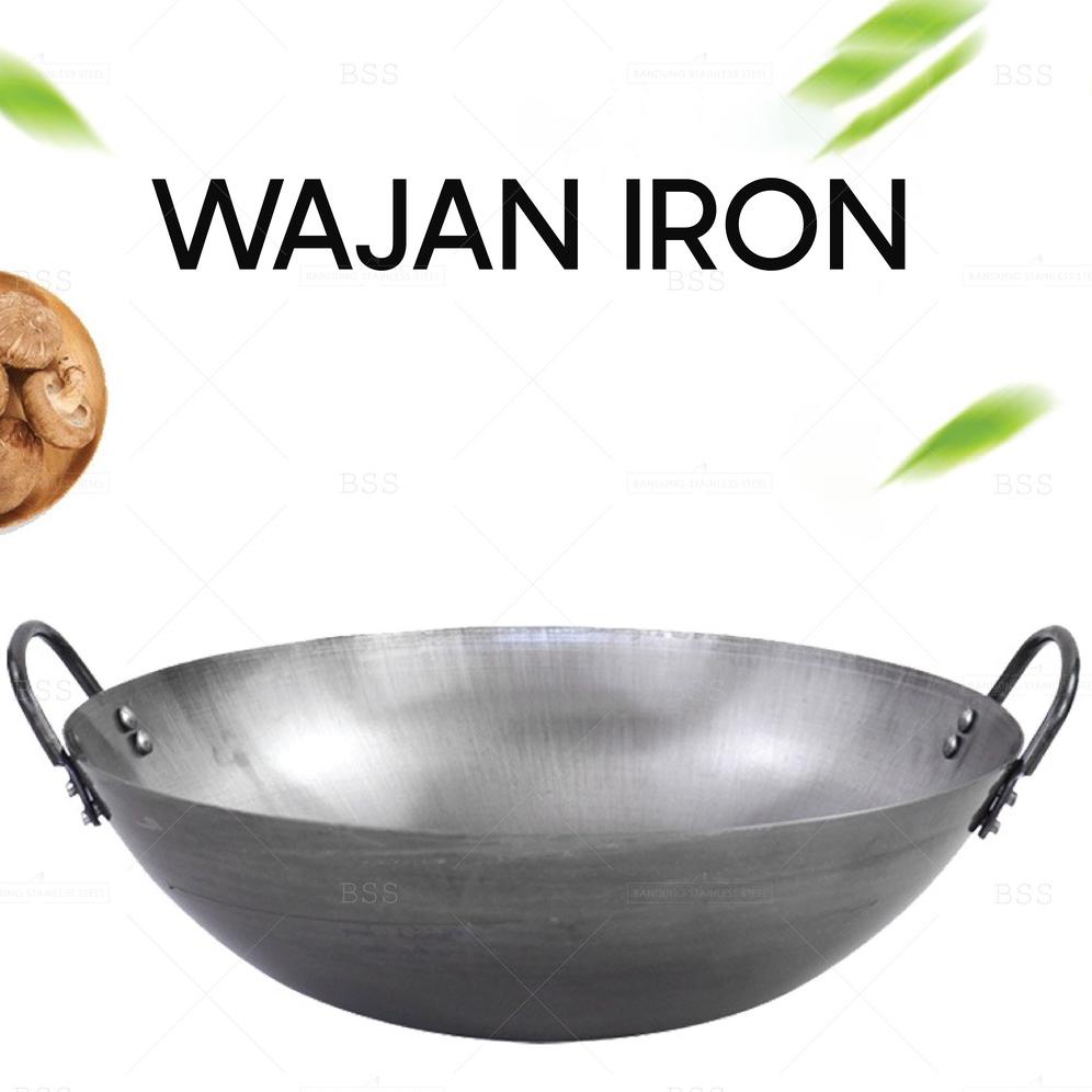 Wajan Besar Iron Besi Penggorengan 60cm Kuali Goreng Wok Tebal