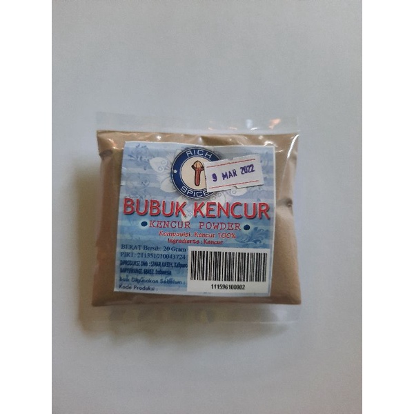 

Bubuk Kencur rich 20 gr aromatic ginger powder