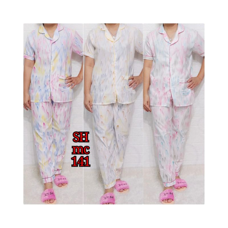 Baju Tidur Piyama Wanita Motif TIE DYE  Pajamas Katun  / Baju Tidur setelan Wanita Katun  CP ABG REMAJA Terbaru Bigsize Kekiniaan