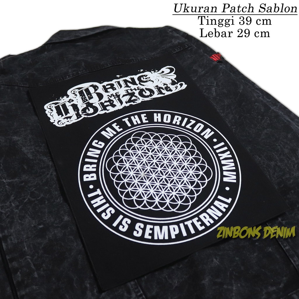 [BAYAR COD] BACKPATCH SABLON UKURAN BIGSIZE PATCH PUNGGUNG PATCH BMTH PATCH BORDI