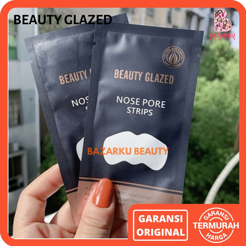 Beauty Glazed Nose Pore Strips Blackhead Remover Pembersih Komedo Pengangkat Komedo