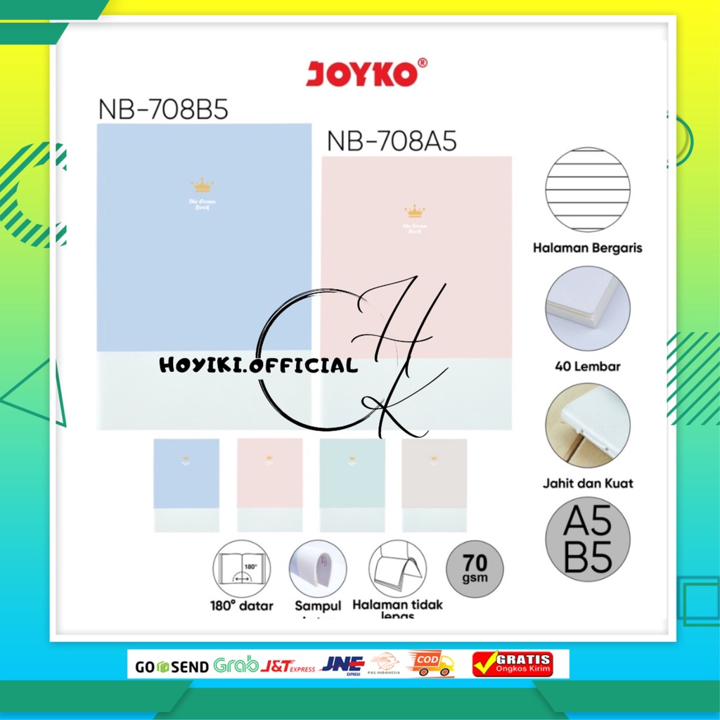 

JOYKO Buku Tulis Catatan Bergaris Ruled Notebook Joyko NB-708 A5 B5