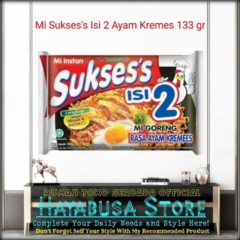 

Mi Sukses's Isi 2 Mi Goreng Ayam Kremes 133gram