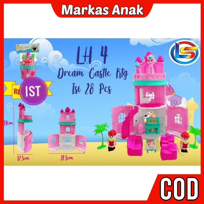 Mainan Anak Anak Umur 3 4 5 6 Tahun Rumah Rumahan Kastil Toys Toy Hadiah Ulang Tahun Anak Perempuan