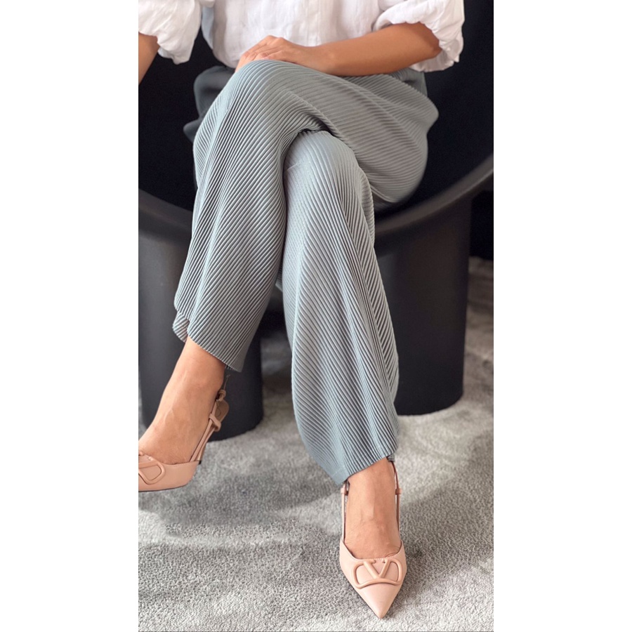 Celana Kulot Plisket Lidi / Kulot Lidi / Plisket Lidi / Pleated Culotte Pants / Pleated Pants