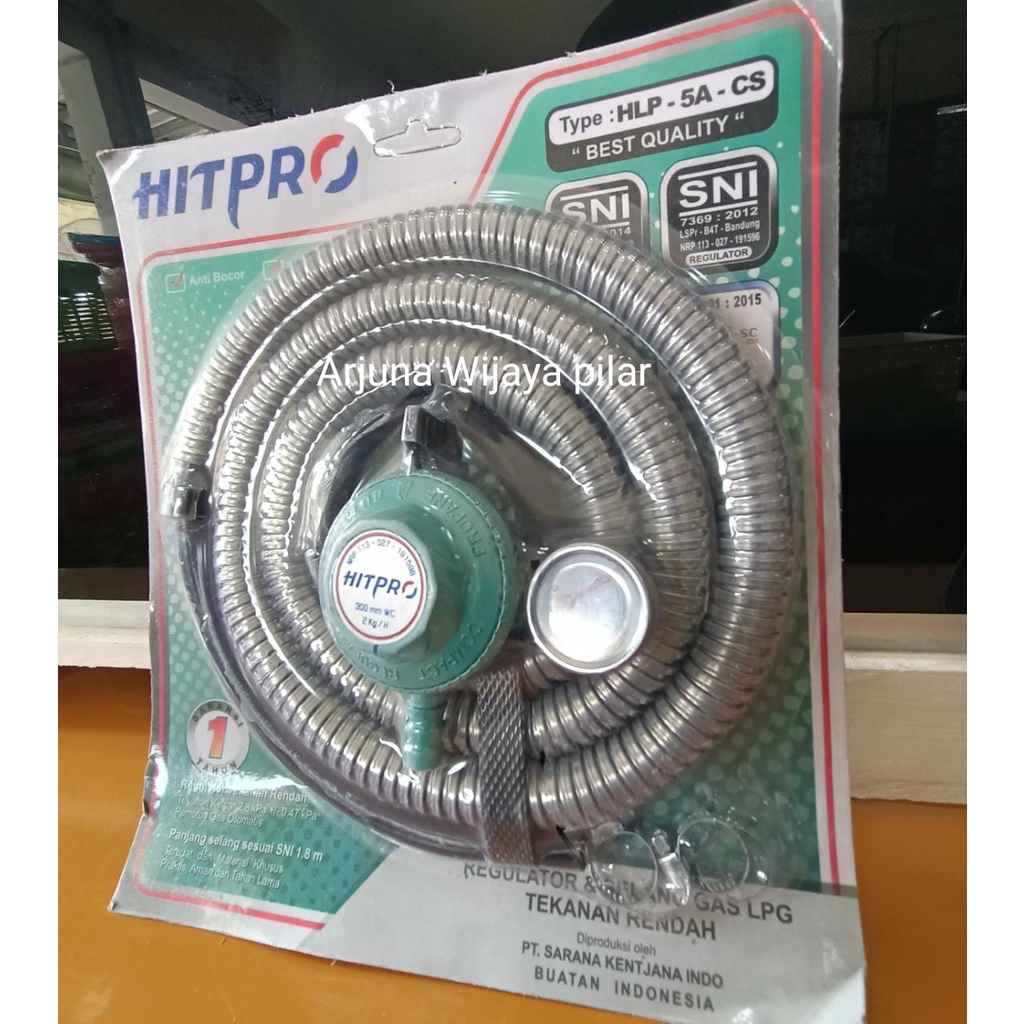 Regulator Gas HITPRO Paket Selang + Meter