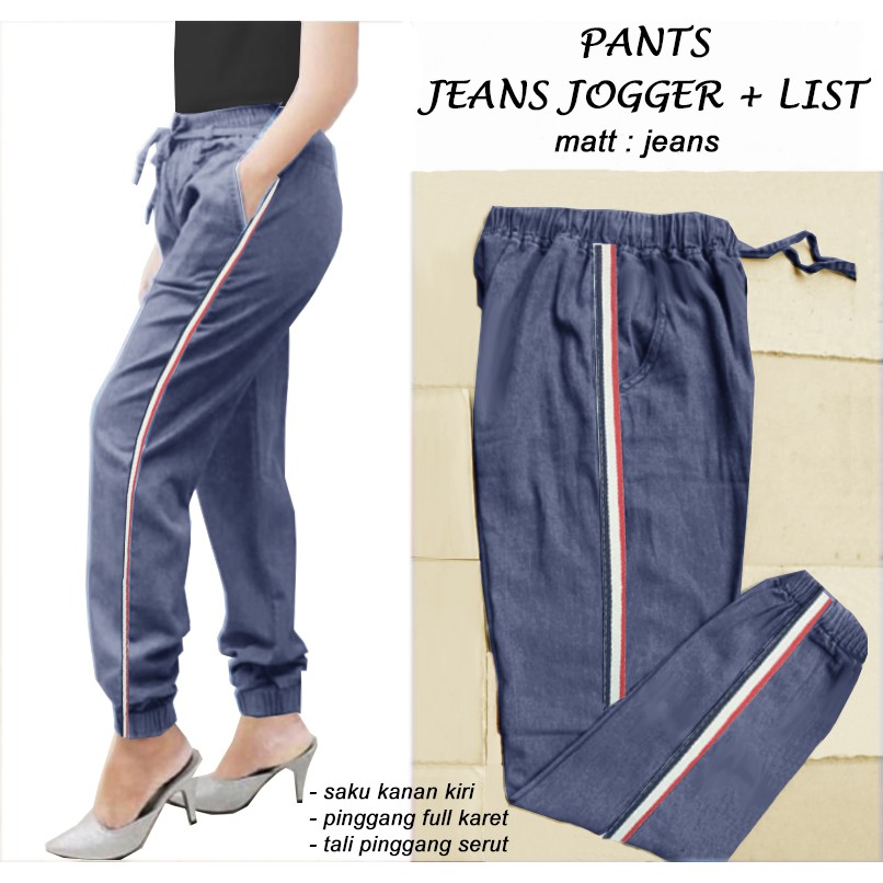 Pants Jeans Jogger - Logo Smile (LS) - Ukuran XL-3XL - Matt Jeans Combi List