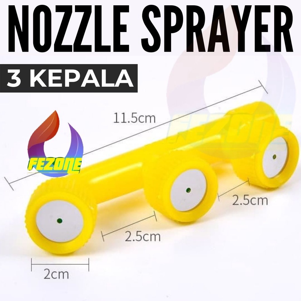 Spuyer nozzle plastik elektrik manual drat 14mm tanika taiwan maspion 3 Titik Lubang Fezone